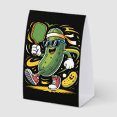 Plaque De Table Pickle Jouant au Pickleball (Recto)