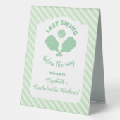 Plaque De Table Pickleball Bachelorette Weekend (Recto)