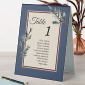 Plaque De Table Pine Blue Winter Table Tente Signal avec invités (En SItu (Tableau))