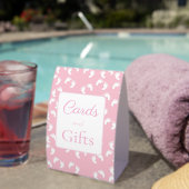 Plaque De Table Pink Baby Footprints Baby Shower (InVersositu (sur table))