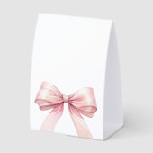 Plaque De Table Pink bow white DIY write your own party (Recto)