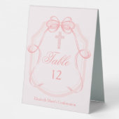 Plaque De Table Pink Christian Cross Confirmation Table Number (Verso)