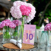 Plaque De Table Pink Pastel Abstrait Art Mariage Panneau de la ten