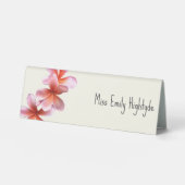 Plaque De Table Pink Plumeria Nom Modèle Event Place Setting (Recto)