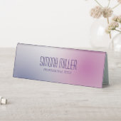 Plaque De Table Pink Purple White Minimalist Aesthetic Gradient (En SItu (Tableau))