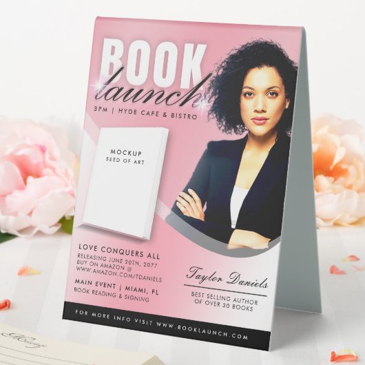 Plaque De Table Pink Women's Book Launch Event (In SItu (Mariage))