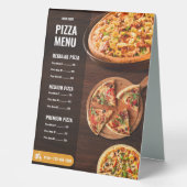 Plaque De Table Pizza Menu pizzeria Menu Restaurant Menu (Recto)
