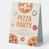 Plaque De Table Pizza Party Moderne & Italien pour toutes les occa (Verso)