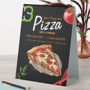 Plaque De Table Pizza Place Tente de table personnalisée