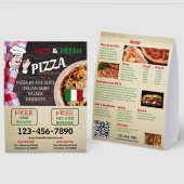 Plaque De Table Pizzeria Italienne (Recto/Verso)