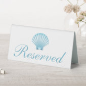 Plaque De Table Plage Bleu Nautique Élégant Mariage Réservé (En SItu (Tableau))