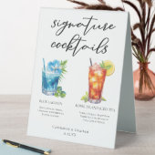 Plaque De Table Plage Mariage Signature Cocktails Menu (En SItu (Tableau))