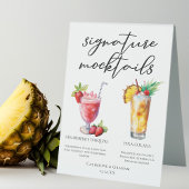 Plaque De Table Plage Mocktails fraise Daiquiri Piña Colada