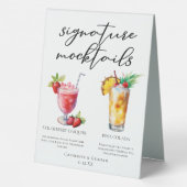 Plaque De Table Plage Mocktails fraise Daiquiri Piña Colada (Verso)