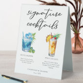 Plaque De Table Plage Signature Cocktails Menu Mariage (En SItu (Tableau))