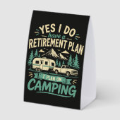 Plaque De Table Plan de retraite de camping (Verso)