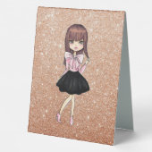 Plaque De Table Planner de fille chic et sauvage (Verso)