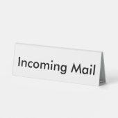 Plaque De Table Plaque de nom blanc du courrier entrant (Verso)