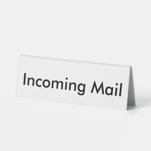 Plaque De Table Plaque de nom blanc du courrier entrant (Verso)