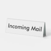 Plaque De Table Plaque de nom blanc du courrier entrant (Recto)