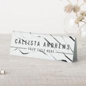 Plaque De Table Plaque nominative moderne en marbre noir et blanc (En SItu (Tableau))