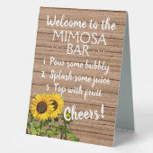 Plaque De Table Plaques en bois rustique personnalisées Barre de m (Recto)