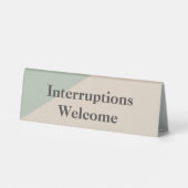 Plaque De Table Please Do Not Disturb Quiet Space Flip (Verso)