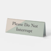 Plaque De Table Please Do Not Disturb Quiet Space Flip (Recto)