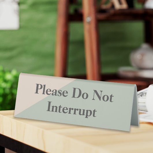 Plaque De Table Please Do Not Disturb Quiet Space Flip