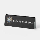 Plaque De Table Pleine lune luna étoile ciel céleste faveurs (Recto)