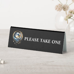 Plaque De Table Pleine lune luna étoile ciel céleste faveurs