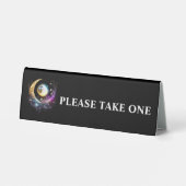 Plaque De Table Pleine lune luna étoile ciel céleste magenta chic (Verso)