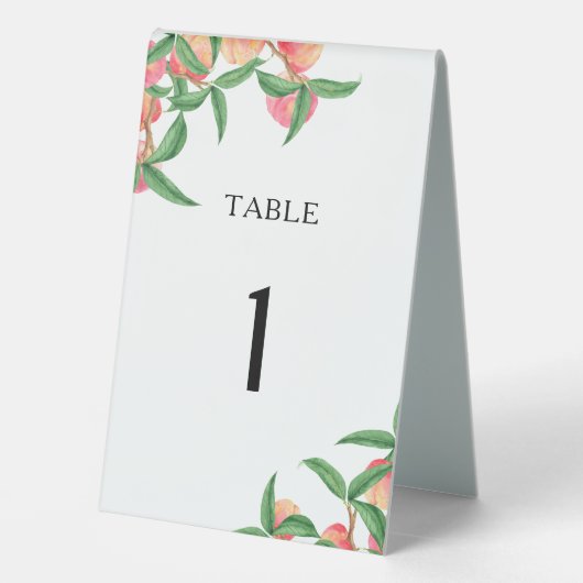 Plaque De Table Pluie de pêches pour la mariée (Verso)