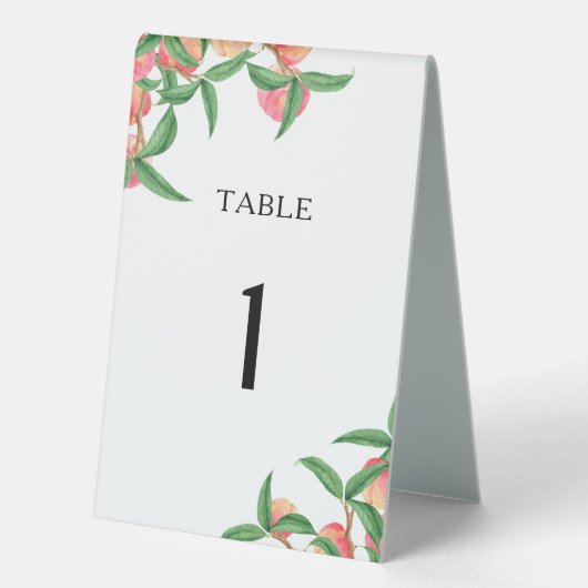 Plaque De Table Pluie de pêches pour la mariée (Recto)