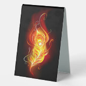 Plaque De Table Plume de paon de feu (Verso)