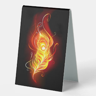 Plaque De Table Plume de paon de feu