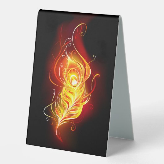Plaque De Table Plume de paon de feu (Recto)