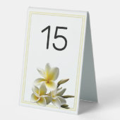 Plaque De Table Plumeria Fleurs Mariage Numéro à commandes (Recto)