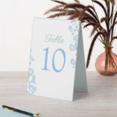 Plaque De Table Plutôt Bleu Pâle Fleur de mariage Numéro de table (En SItu (Tableau))