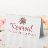 Plaque De Table Poinsettia Rouge Noël Mariage Floral Réservé (In SItu (Mariage))