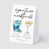 Plaque De Table Pool Party Mocktails Blue Lagoon Lemon Drop Menu (Verso)