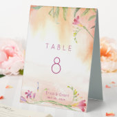 Plaque De Table Pop rose Freesia Peach Mariage Table (In SItu (Mariage))