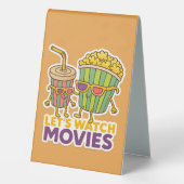 Plaque De Table Popcorn & Soda Duo – Movie Night Vibes (Verso)