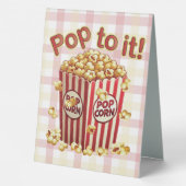 Plaque De Table Poppin' avec Style - "Pop to it!" (Verso)