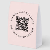 Plaque De Table Porte-document de table en papier avec QR Code | P (Arrière)