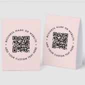 Plaque De Table Porte-document de table en papier avec QR Code | P (Recto/Verso)