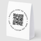 Plaque De Table Porte-document de table en papier avec QR Code | P (Arrière)