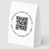 Plaque De Table Porte-document de table en papier avec QR Code | P (Recto)