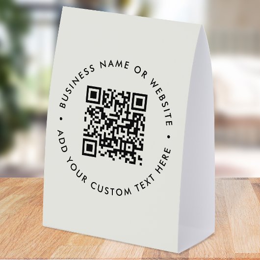 Plaque De Table Porte-document de table en papier avec QR Code | P