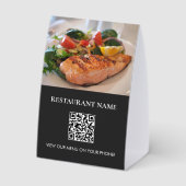 Plaque De Table Porte-menu numérique en papier avec code QR pour l (Verso)